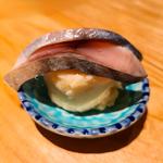 新生姜入りポテサラ〆鯖のせ
