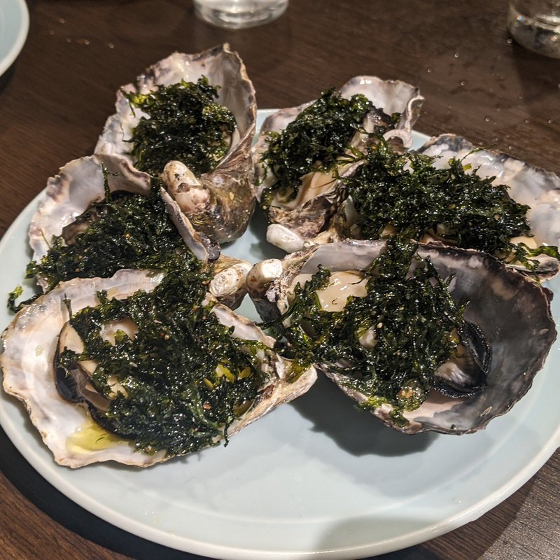 焼き牡蠣アオサがけ(川治)