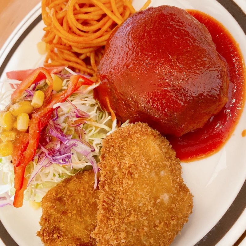 ハンバーグとヒレかつ(グリルはせがわ)