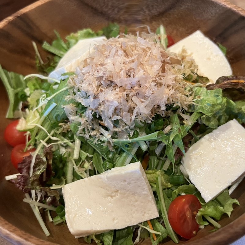 島豆腐とジャコネギの和風サラダ(民謡ステージ 歌姫 )