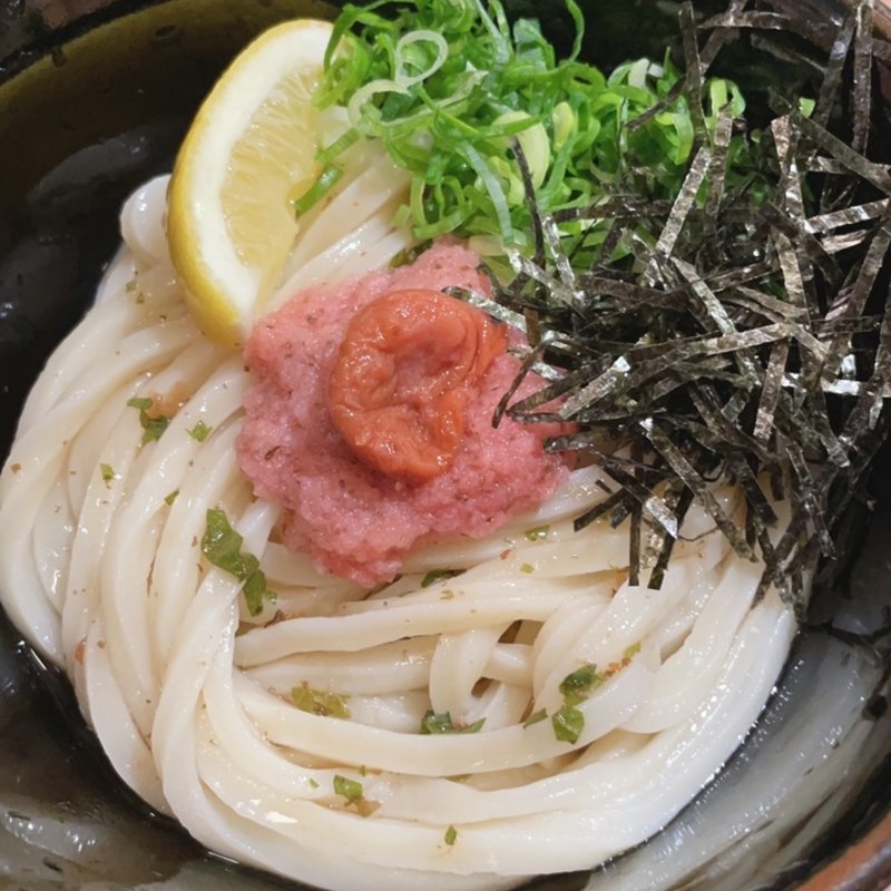 梅ぶっかけうどん(湯田製麺)