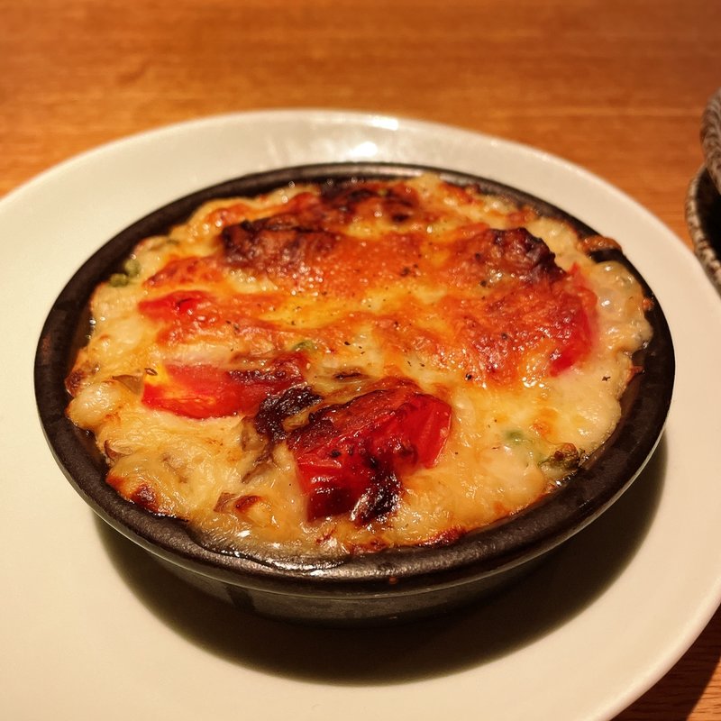 実山椒とトマト肉味噌グラタン(高太郎 （こうたろう）)