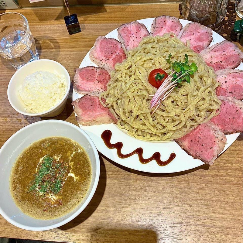 シャンピニオンつけSobaローストビーフミニご飯付き(鶏Soba Toraや)