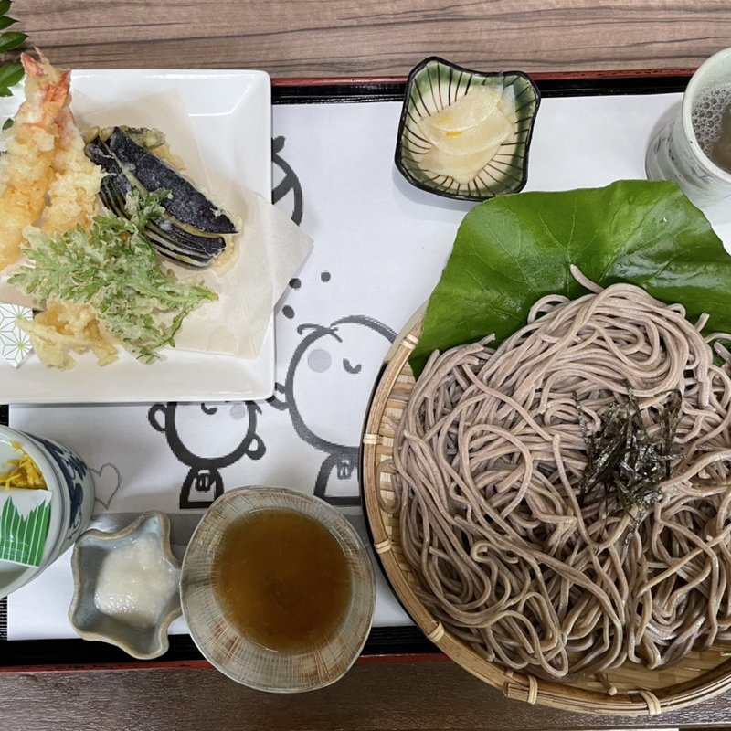 ざるそば＋エビ野菜天ぷら(麺処福寿草 )