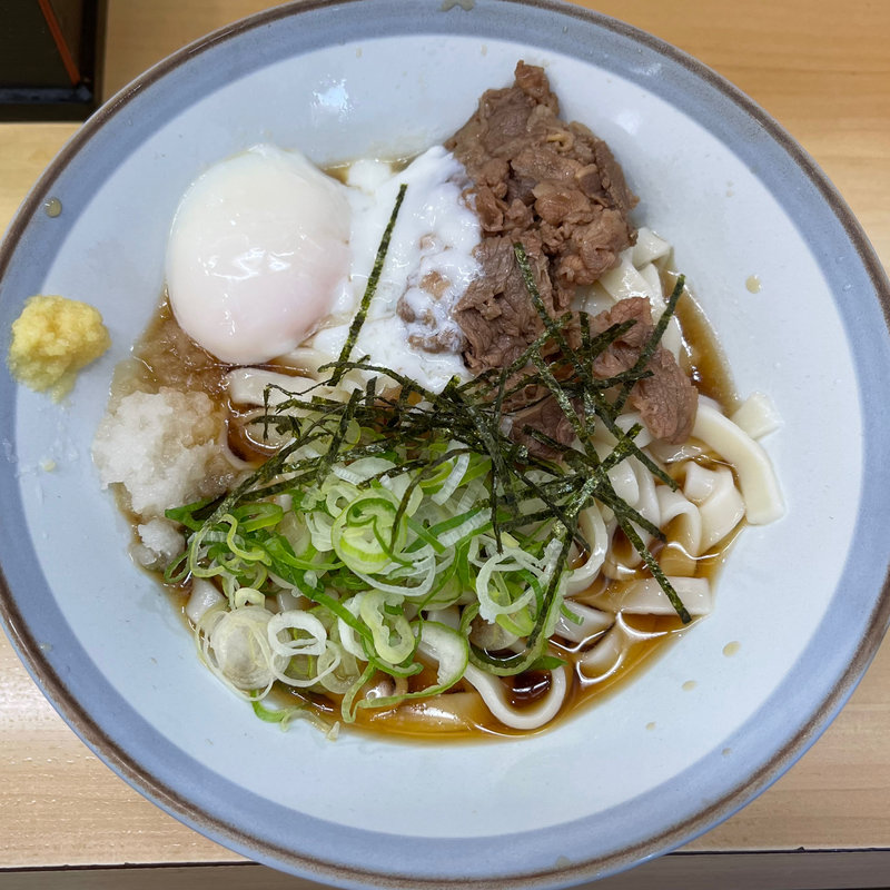 冷やし牛肉おろしきしめん（玉子付）(名代きしめん 住よし JR名古屋駅10・11番ホーム店 （すみよし）)