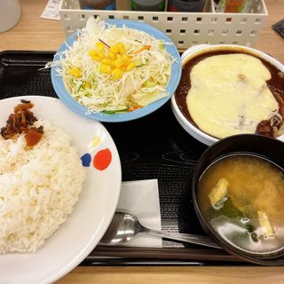 チーズハンバーグカレー野菜セット/大盛(松屋 中目黒店 )