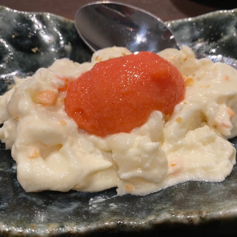 ポテトサラダ明太子のっけ(もつ煮屋 真 枚方市駅前店)