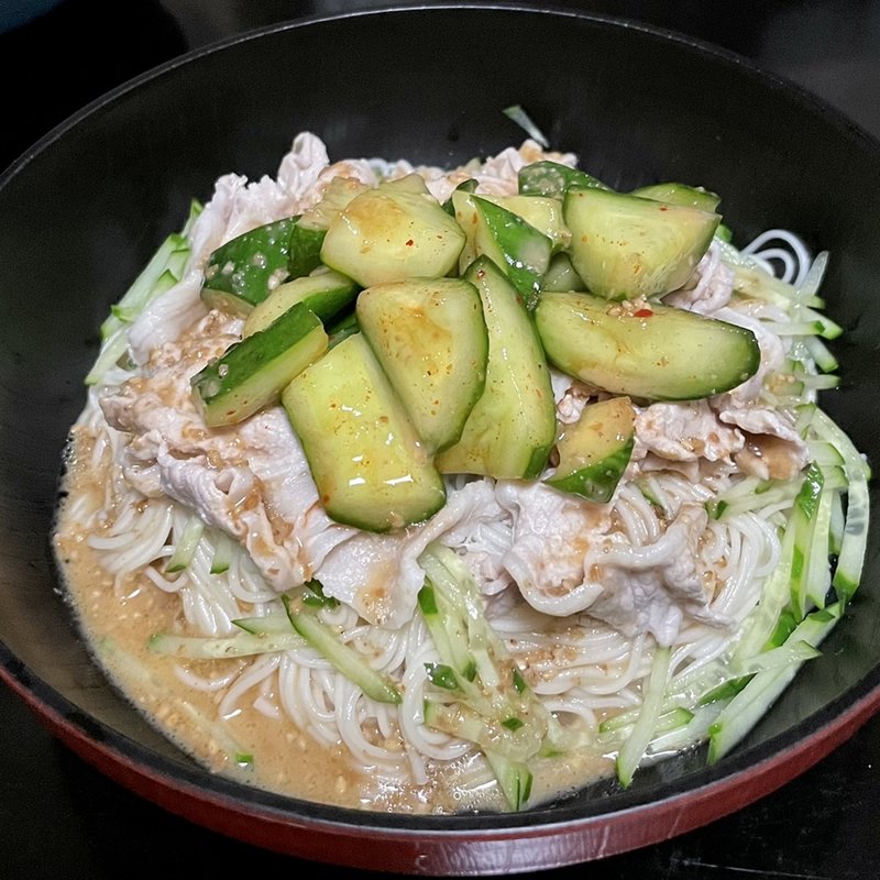 ごま冷しゃぶそーめん(自宅)