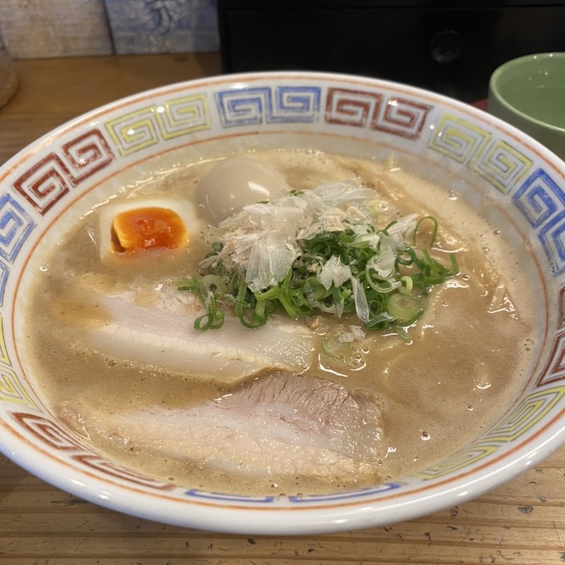 豚✖️魚 Wラーメン➕味玉(麺や拓 堀江本店)