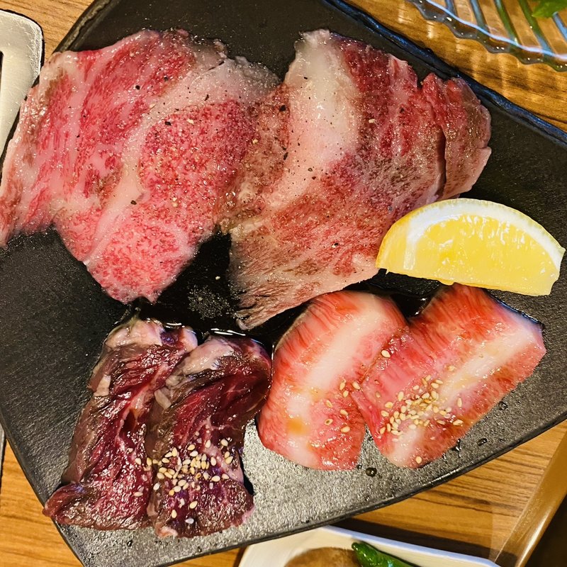 3種盛り(焼肉なが井 門前仲町)