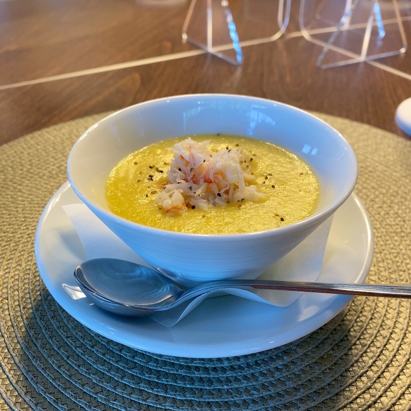 フレッシュコーンを使ったズワイガニのスープ(中山邸Labo)