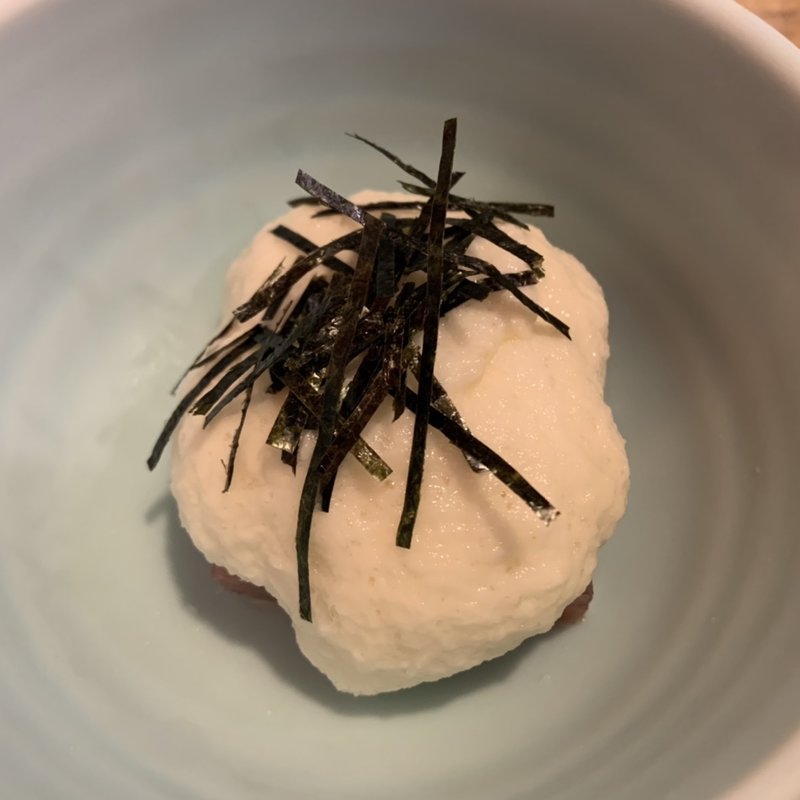 鮪の山かけ(更科堀井立川伊勢丹店)