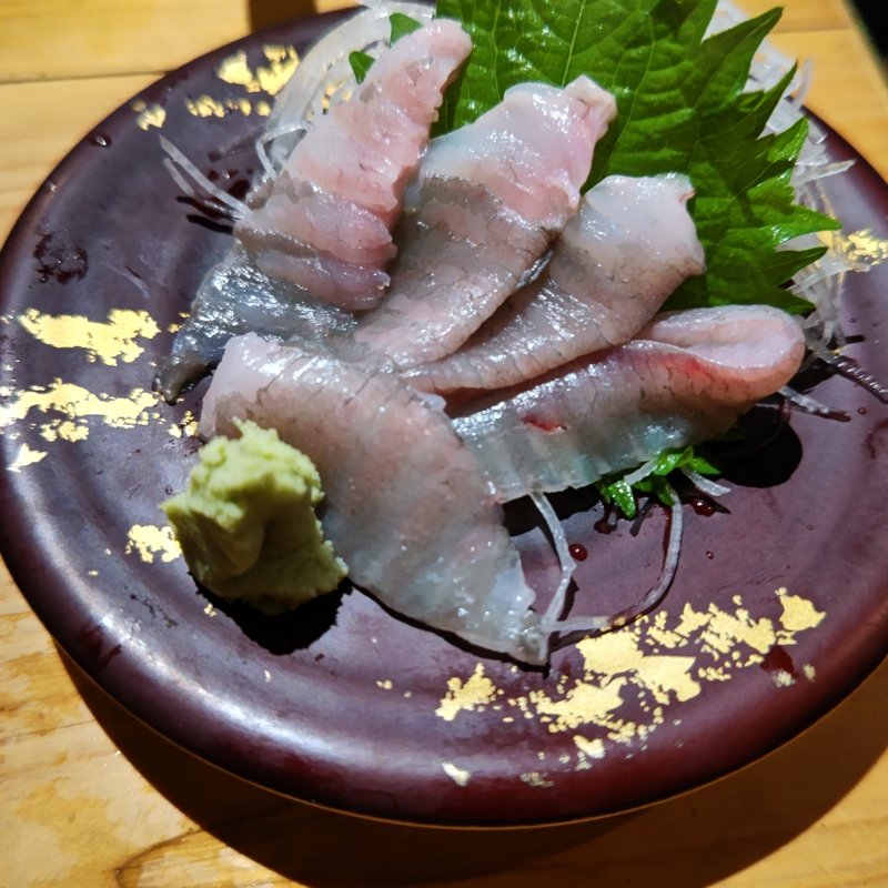 ヒラメのエンガワ刺し身(みなと刺し身2号店)