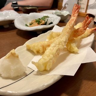 海老の天ぷら(博多海鮮魚市場)