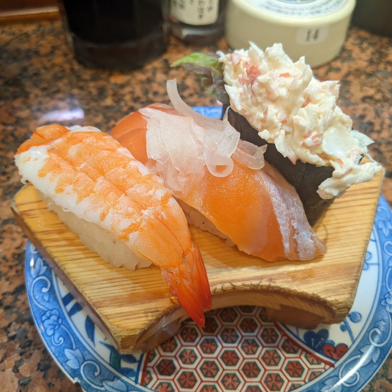 ランチ限定三貫盛・竹(すし弁慶 道笑町店 )