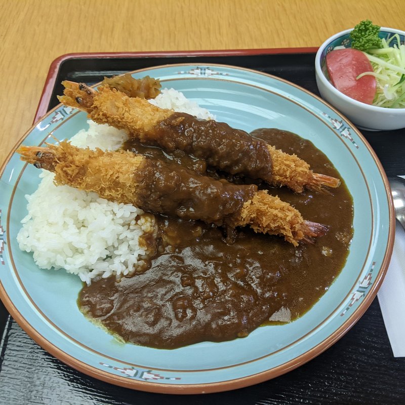 エビフライカレー(さぎの湯温泉 夢ランドしらさぎ)