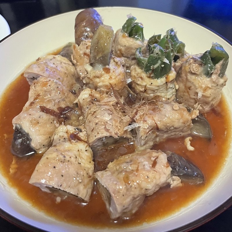 ナスピー肉巻き(自宅)