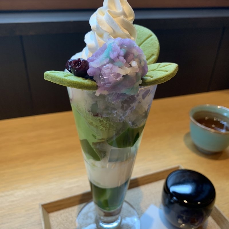 紫陽花パフェ(伊藤久右衛門祇園四条店・茶房)