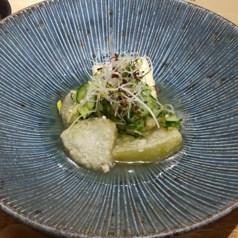 お野菜の定食 冬瓜と豆腐の揚げ出し(Washoku バル かめすけ)