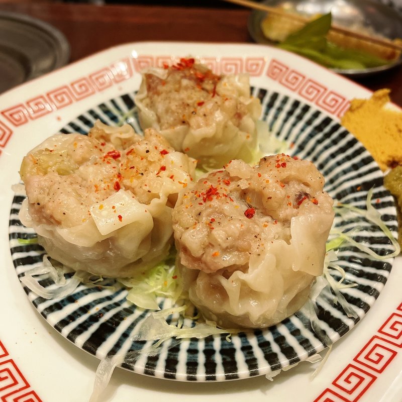 あらびき肉の焼売(大衆酒場 チャン栓チャン)