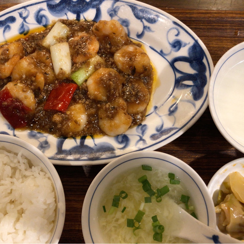 ランチセット　エビチリ(陳麻婆豆腐 クイーンズスクエア店 （チンマーボードウフ）)