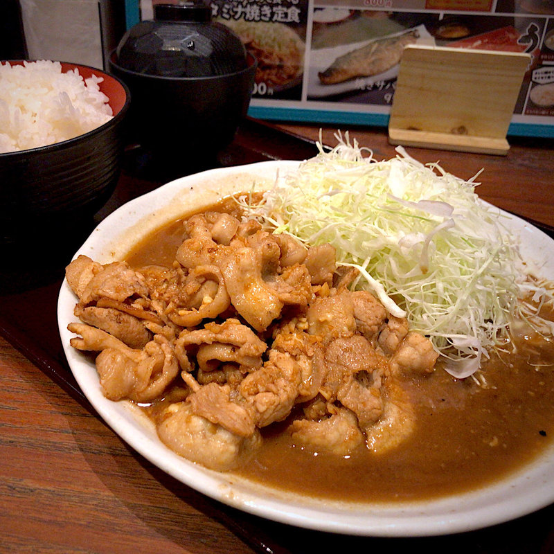 豚スタミナ焼き定食 肉200g(品川ひおき)