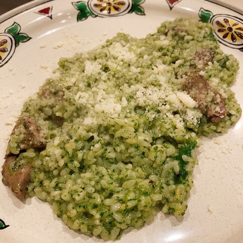 牛タンのジェノバ風リゾット(マンジャ・パスタ )