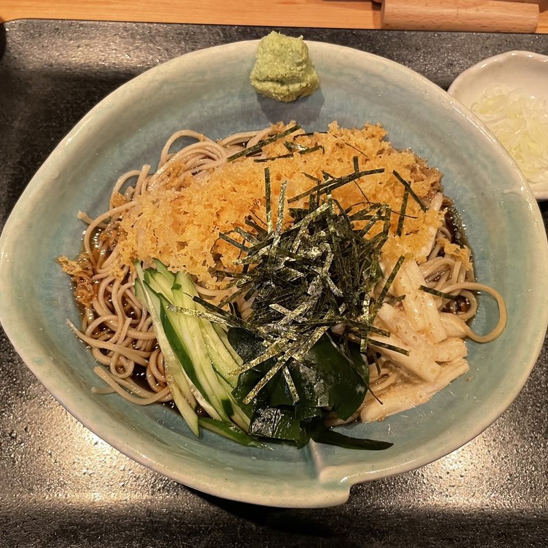 冷したぬきそば(江戸そば 炭火焼 元 （えどそば すみびやき げん）)