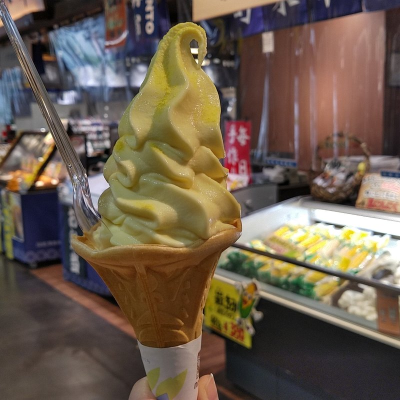 嶽きみソフトクリーム(柴田農園)