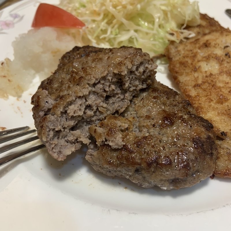 ポークカツ＆自家製ハンバーグset 200g(ザ・ハンバーグ 高田馬場店)