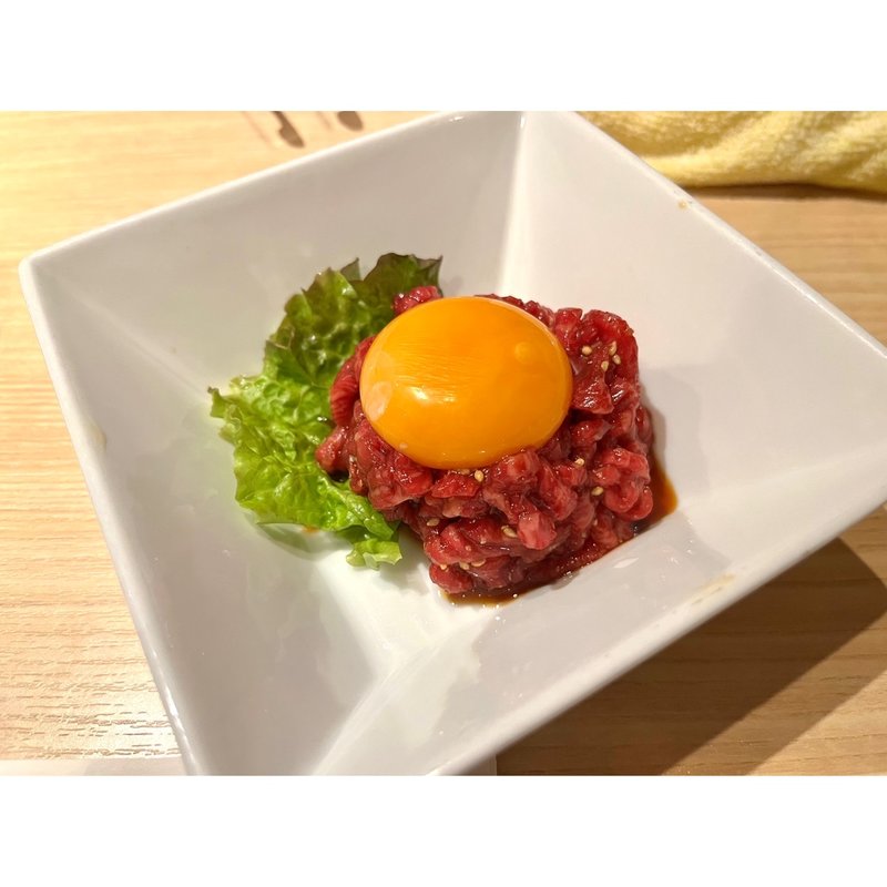 和牛レアステーキ(ゆっけ風)(焼肉 ぼく亭 名古屋南)