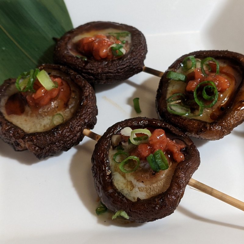 椎茸ガーリックバター(銀邸とり馬 赤坂見附店)