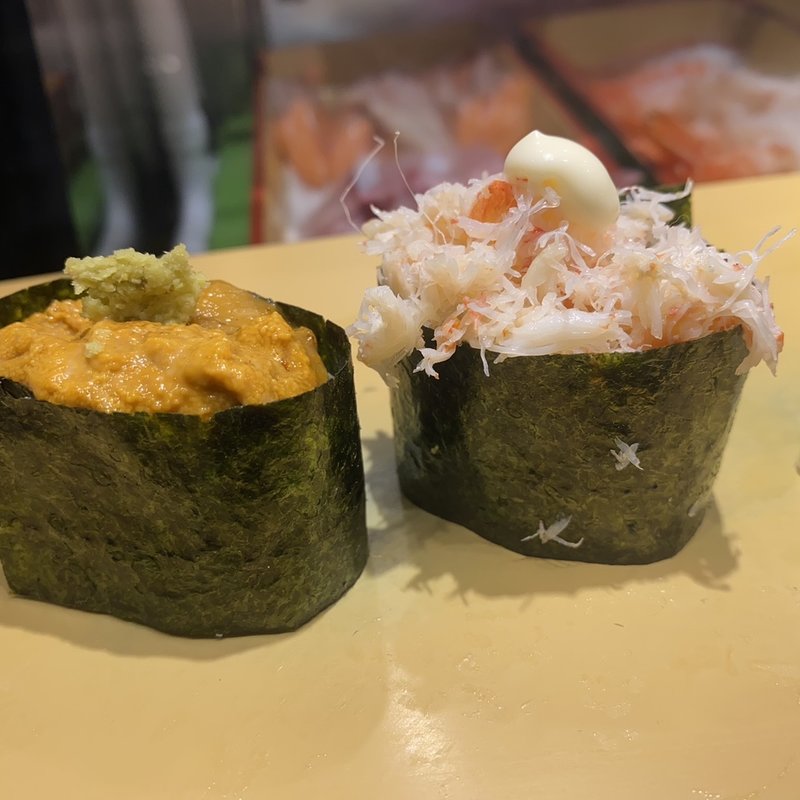 雲丹・蟹バラ軍艦(立喰 美登利 エチカ池袋店)