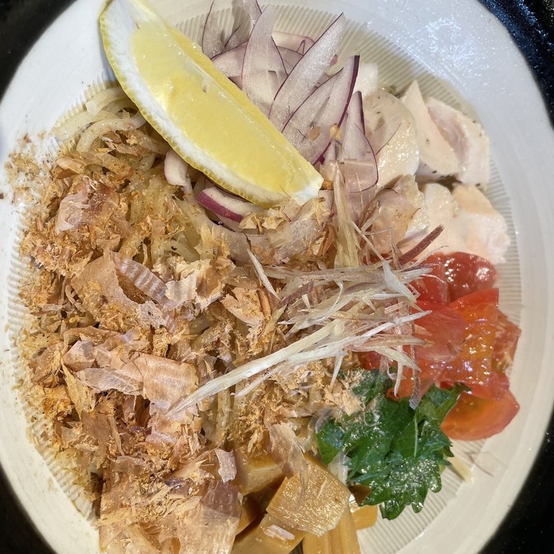 冷製塩まぜ蕎麦(中華蕎麦ごとう)