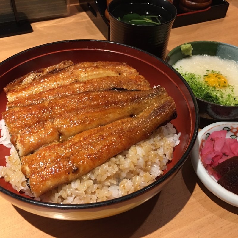 うな丼(特上)とろろセット(炭焼き うなぎの魚伊 天五店)