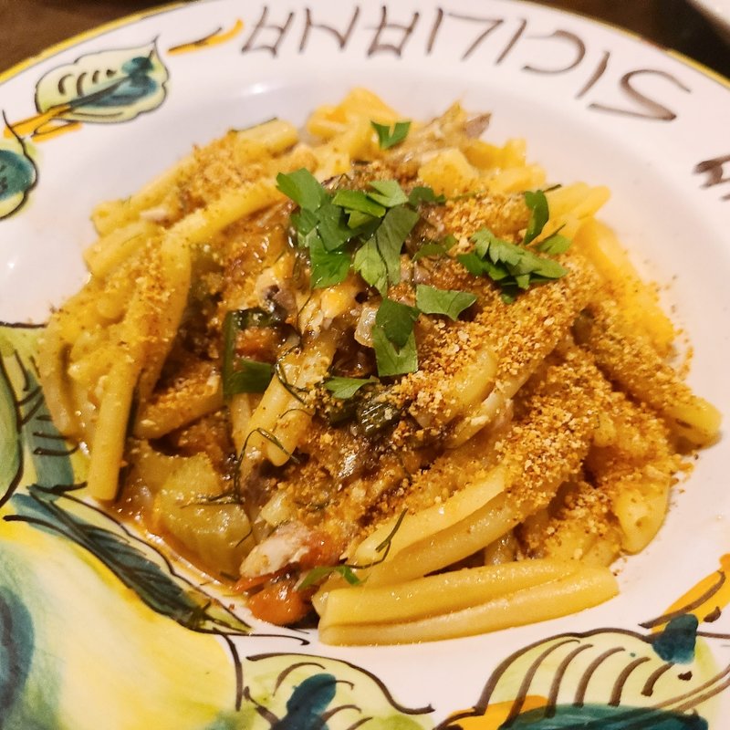 イワシとウイキョウのカサレッチェ(カンティーナ シチリアーナ トゥットイル マーレ)