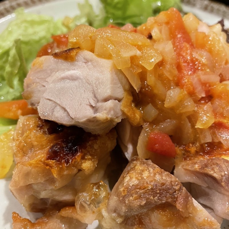 地鶏のトマトソースかけ(鈴亭 （リンテイ）)