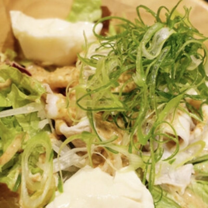 豚しゃぶと豆腐の胡麻サラダ(横浜新グルメ 横浜ビストロ・29グルメ 横浜駅前店)