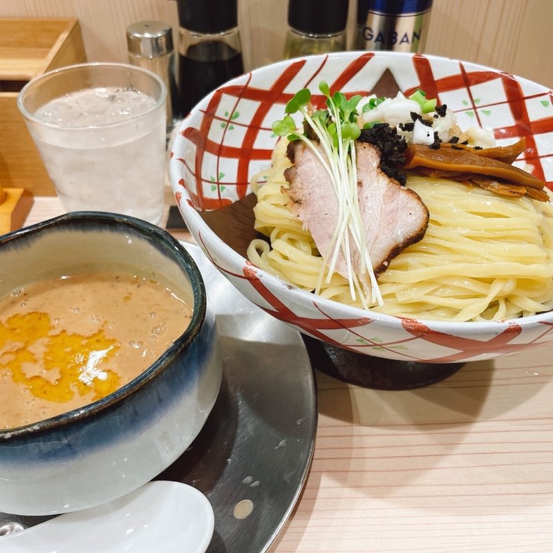 トリュフと帆立濃厚鶏つけ麺中盛り(ラーメン専科 竹末食堂)