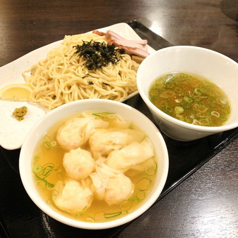 つけそば 白だし エビワンタン付き(八雲)