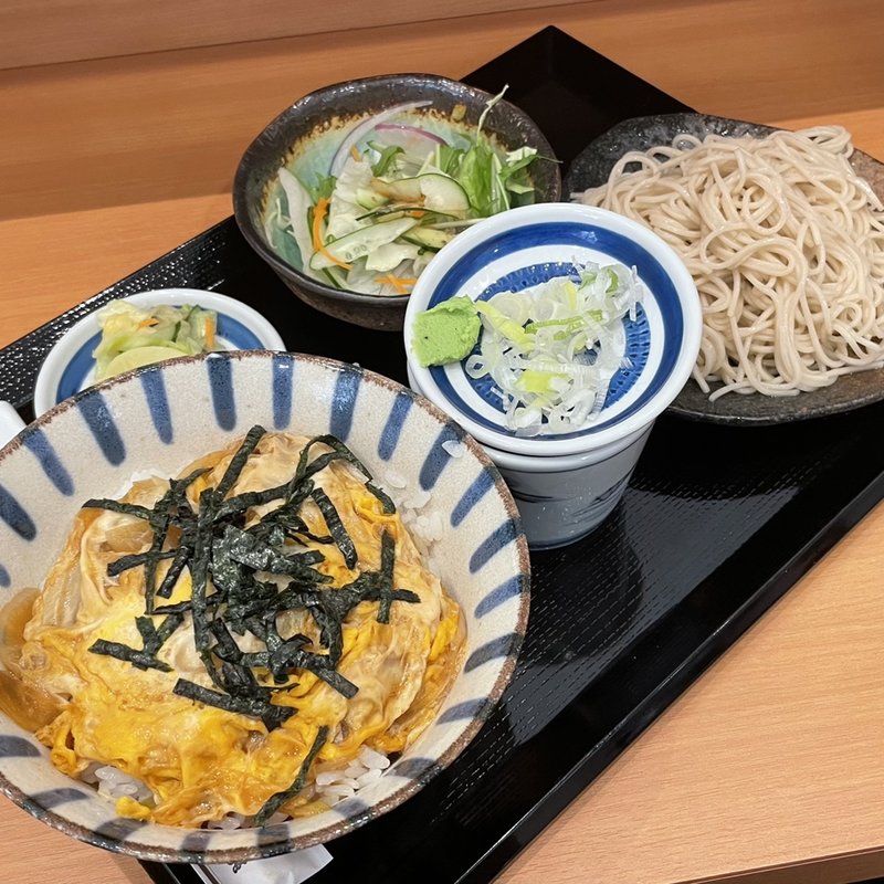 合わせ丼（小玉子丼と小もり）(やぶ)
