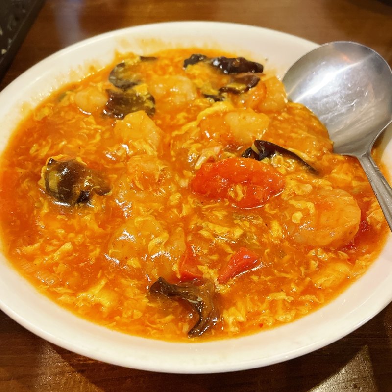 海老のチリソース煮(鎮海楼 （ちんかいろう）)