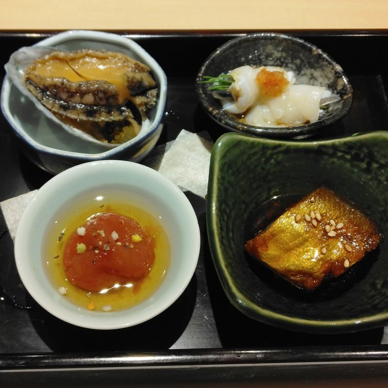 前菜4種(鮨 栞庵 やましろ)