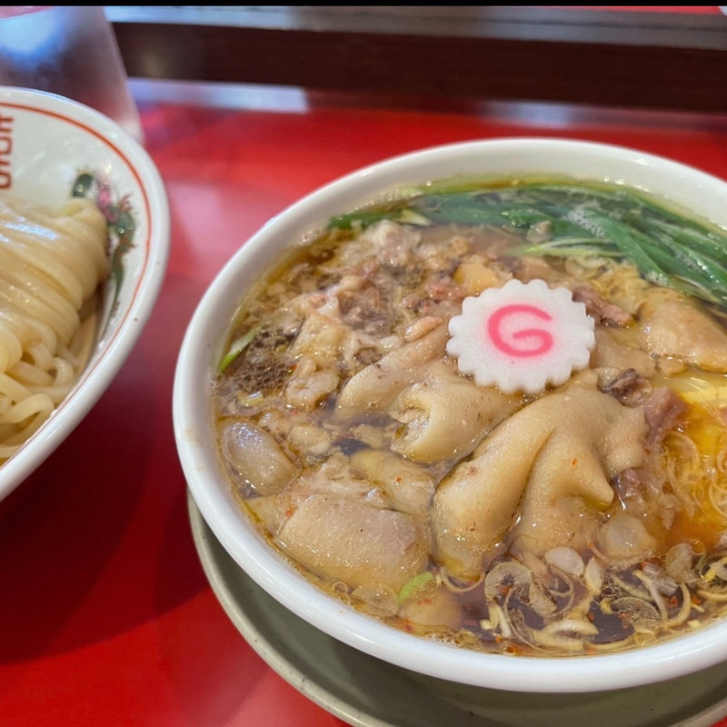 つけそば＋豚足(カドヤ食堂 本店 （かどやしょくどう）)