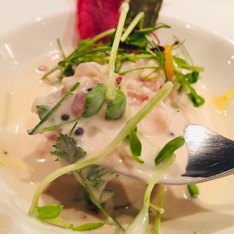 蝶鮫の大人フレンチケーキ 里芋クリームソース(モダンフレンチ ディアマンルージュ)