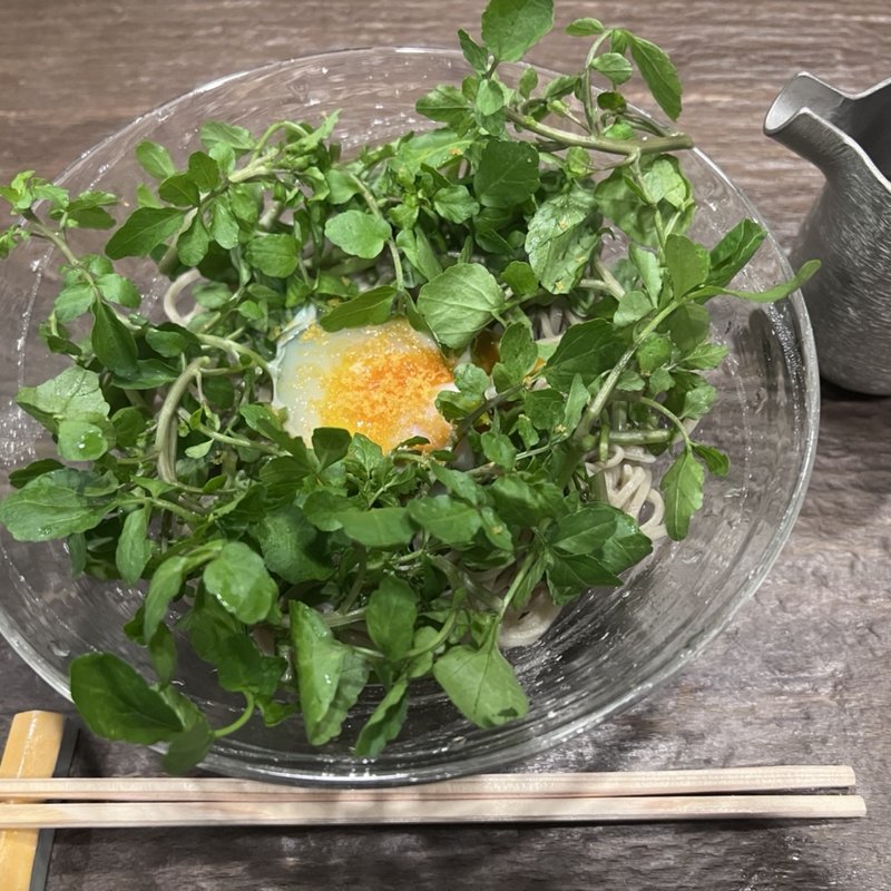 クレソン蕎麦(蕎麦屋 木田)