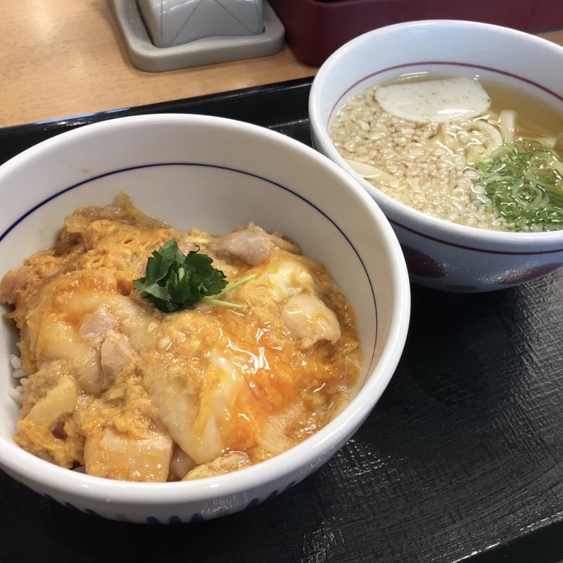 親子丼、はいからうどんセット(なか卯 りんくう松原店 )