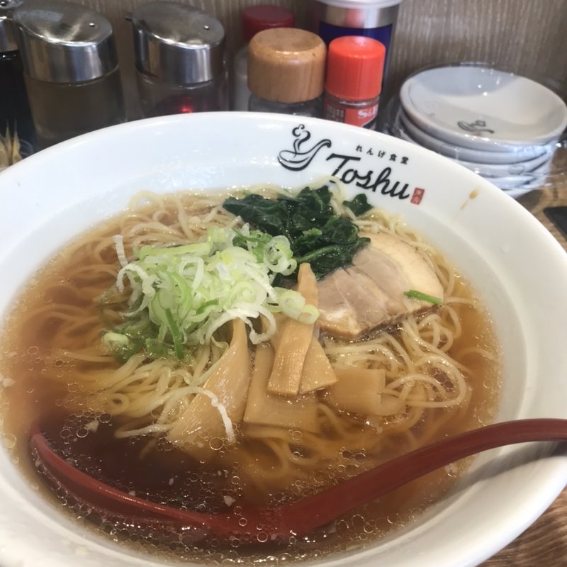 醤油ラーメン(れんげ食堂 Toshu フォレストモール八王子大和田店)