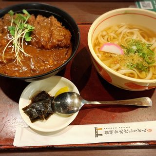チキンカツカレー丼セット(はかたきねやうどん原田店)