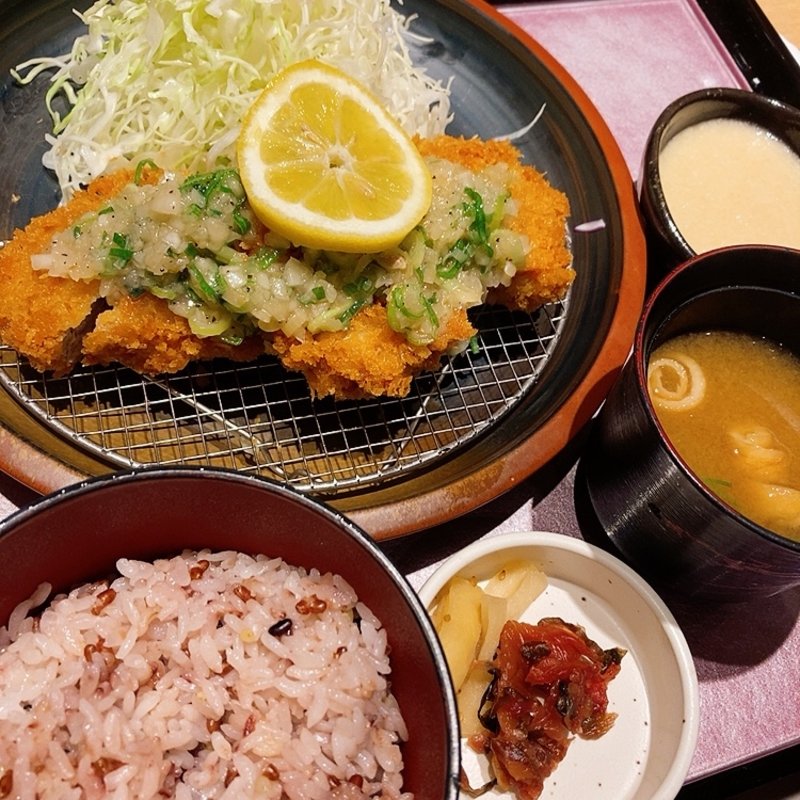 ねぎ塩ヒレかつ膳(とんかつ かつまさ 広島店)